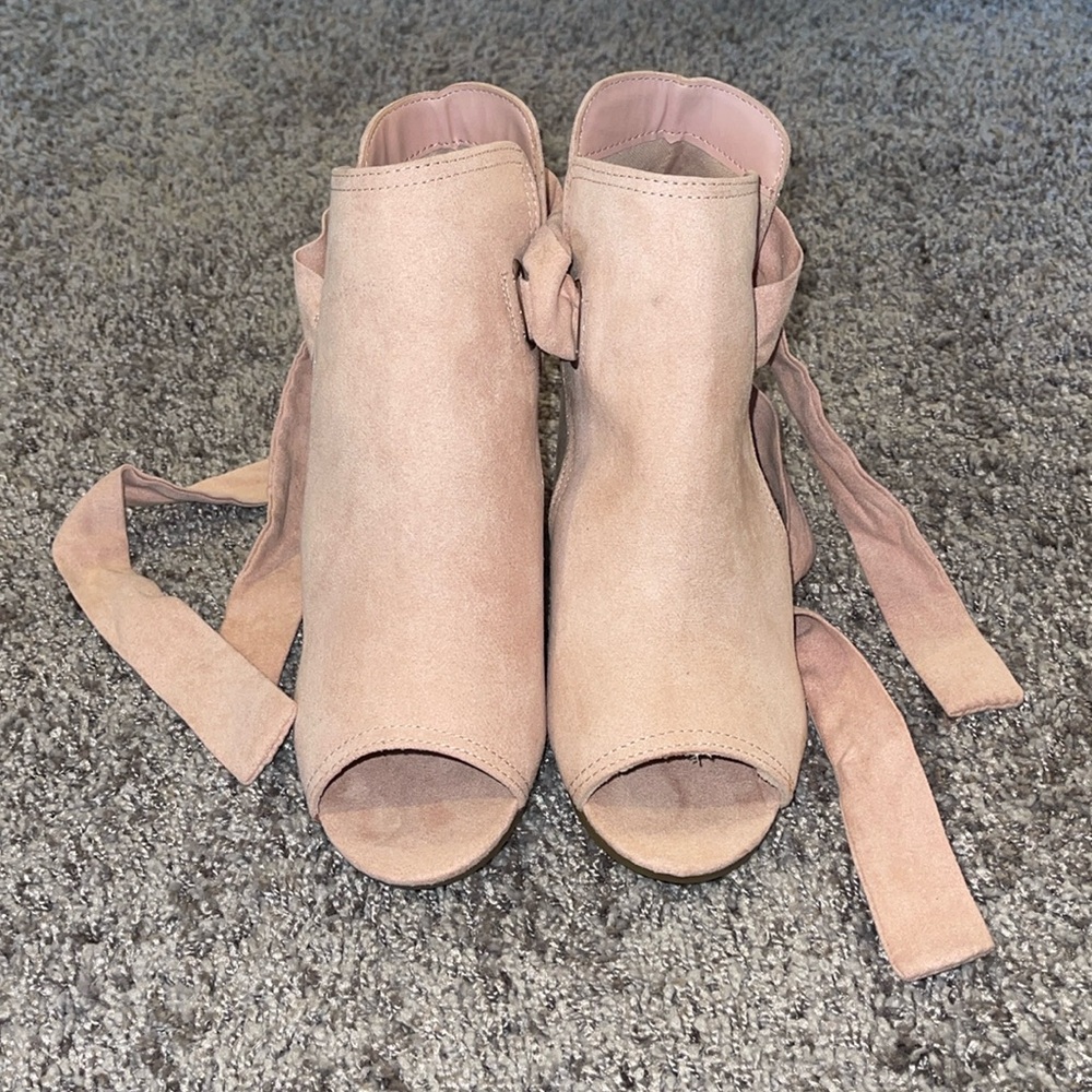 JustFab Karine Peep-Toe Bootie